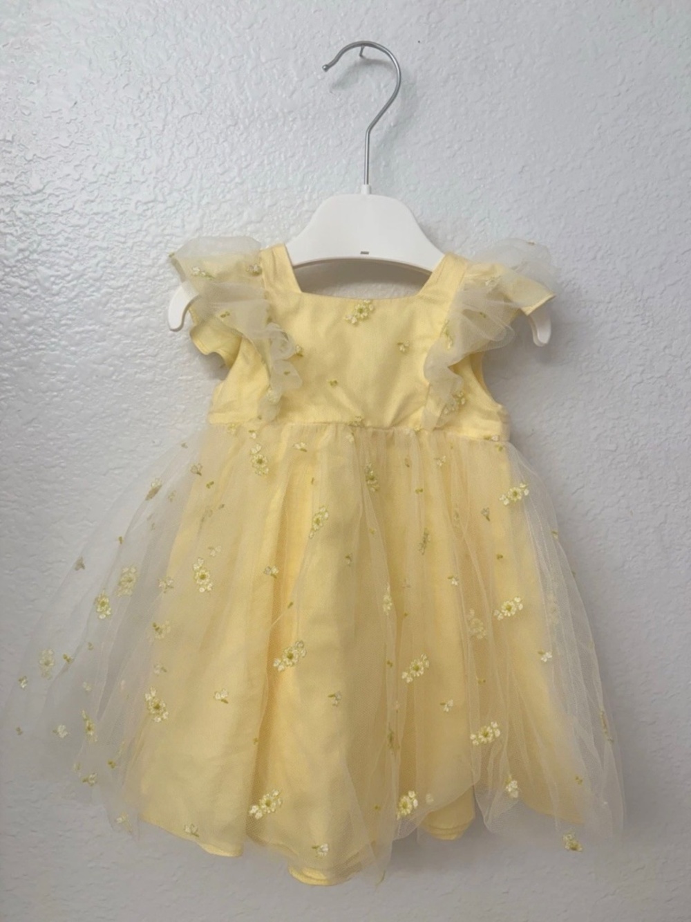 Yellow Floral Dress 6 months baby girl Tartine et chocolat